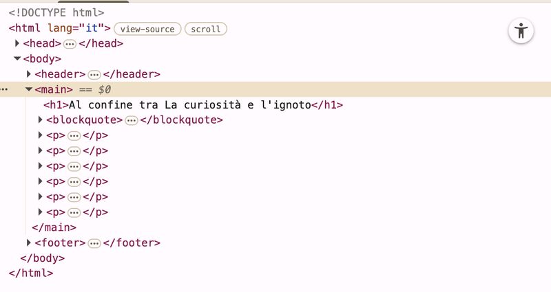 Vedere una struttura html così pulita è una boccata di aria fresca.